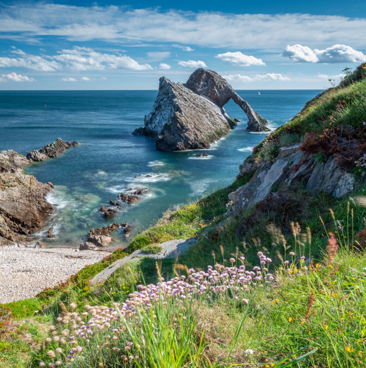 Bow Fiddle Rock beside the Moray Coast
