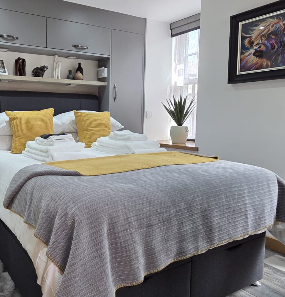 Double bedroom with soft furnishings